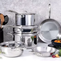 G5® Graphite Core Stainless Steel 5-Ply Bonded Cookware, 10 Piece Set><noscript><img width=