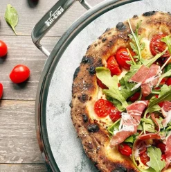 Gourmet Accessories, 13-Inch Pizza Baker Stone With Serving Tray & Pizza Cutter><noscript><img width=
