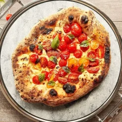 Gourmet Accessories, 13-Inch Pizza Baker Stone With Serving Tray & Pizza Cutter><noscript><img width=