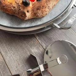 Gourmet Accessories, 13-Inch Pizza Baker Stone With Serving Tray & Pizza Cutter><noscript><img width=
