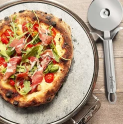Gourmet Accessories, 13-Inch Pizza Baker Stone With Serving Tray & Pizza Cutter><noscript><img width=