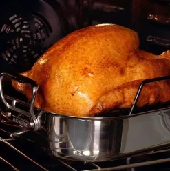 Gourmet Accessories, Large Stainless Steel Roaster With Rack, 13 X 16 Inch>All-Clad Outlet