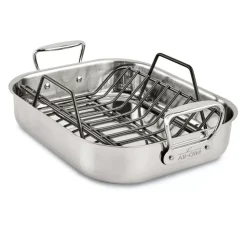 Gourmet Accessories, Small Stainless Steel Roaster With Rack, 11 X 14 Inch><noscript><img width=