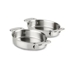 Gourmet Accessories, Stainless Steel Mini Oval Bakers 2-Piece Set, 7 Inch>All-Clad Online