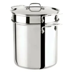 Gourmet Accessories, Stainless Steel Multi-Pot With Lid, Perforated Insert And Steamer Insert, 12 Quart><noscript><img width=