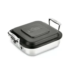 Gourmet Accessories, Stainless Steel Square Baker With Lid, 8 Inch><noscript><img width=