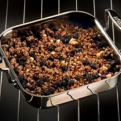 Gourmet Accessories, Stainless Steel Square Baker With Lid, 8 Inch><noscript><img width=