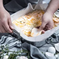 Gourmet Accessories, Stainless Steel Lasagna Pan With Lid, 12 X 15 X 2.75 Inch><noscript><img width=