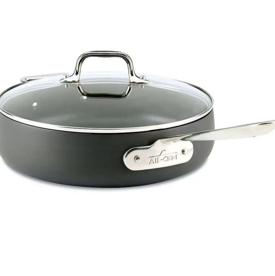 Ha1 Hard Anodized Nonstick Cookware, Saute Pan With Lid, 4 Quart>All-Clad New