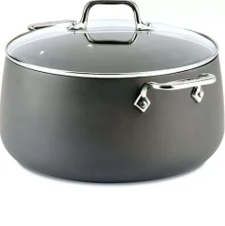 Ha1 Hard Anodized Nonstick Cookware, Stockpot With Lid, 8 Quart>All-Clad New