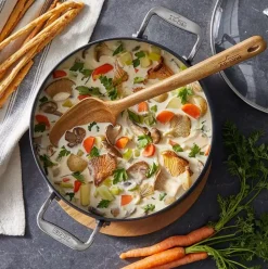 Ha1 Hard Anodized Nonstick Cookware, Dutch Oven With Acacia Wood Trivet & Spoon And Glass Lid, 6 Quart><noscript><img width=