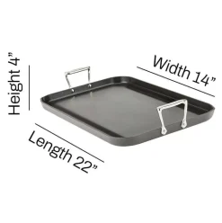 Ha1 Hard Anodized Nonstick Cookware, Double-Burner Griddle, 13 X 20 Inch>All-Clad Best