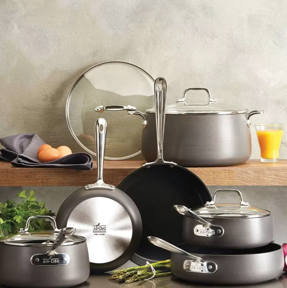 Ha1 Hard Anodized Nonstick Cookware, 10 Piece Set>All-Clad Fashion
