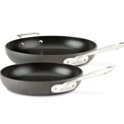 Ha1 Hard Anodized Nonstick Cookware, 2 Piece Fry Pan Set, 10 & 12 Inch>All-Clad New