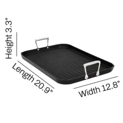 Ns Pro Nonstick Cookware, Double Burner Grill, 13 X 20 Inch><noscript><img width=