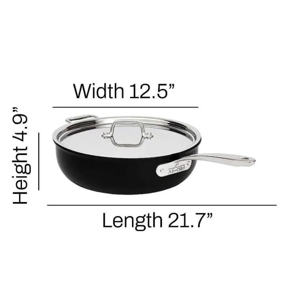 Ns Pro Nonstick Cookware, Essential Pan, 6 Quart With Lid>All-Clad Hot