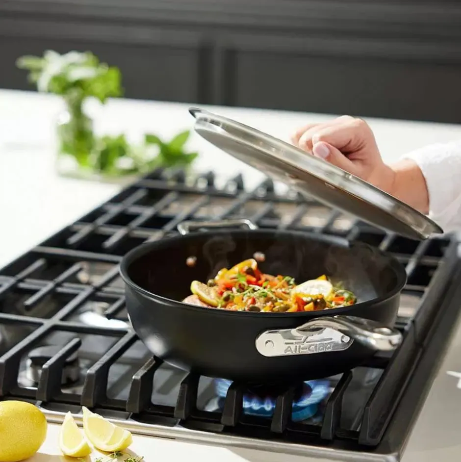 Ns Pro Nonstick Cookware, Essential Pan, 4 Quart With Lid>All-Clad New