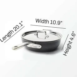 Ns Pro Nonstick Cookware, Essential Pan, 4 Quart With Lid><noscript><img width=