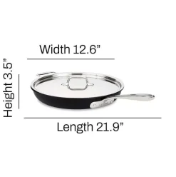Ns Pro Nonstick Cookware, Fry Pan, 12 Inch With Lid><noscript><img width=