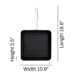 Ns Pro Nonstick Cookware, Square Grill, 11 Inch><noscript><img width=