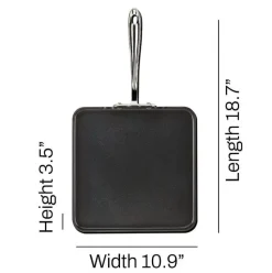 Ns Pro Nonstick Cookware, Square Griddle, 11 Inch><noscript><img width=