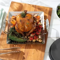 Outdoor Stainless Steel Square Basket, 11 Inch>All-Clad Best