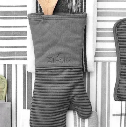 Oven Mitt Set, Pewter, 2 Pieces>All-Clad Hot