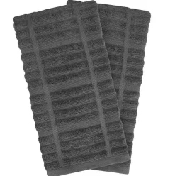 Solid Kitchen Towel Set, Pewter, 2 Pieces><noscript><img width=