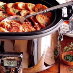 Stainless Steel Slow Cooker With Aluminum Insert, 7 Quart><noscript><img width=